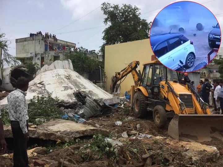અમદાવાદ: બોપલમાં તુટી ગયેલી પાણીની ટાંકીના CCTV સામે આવ્યા